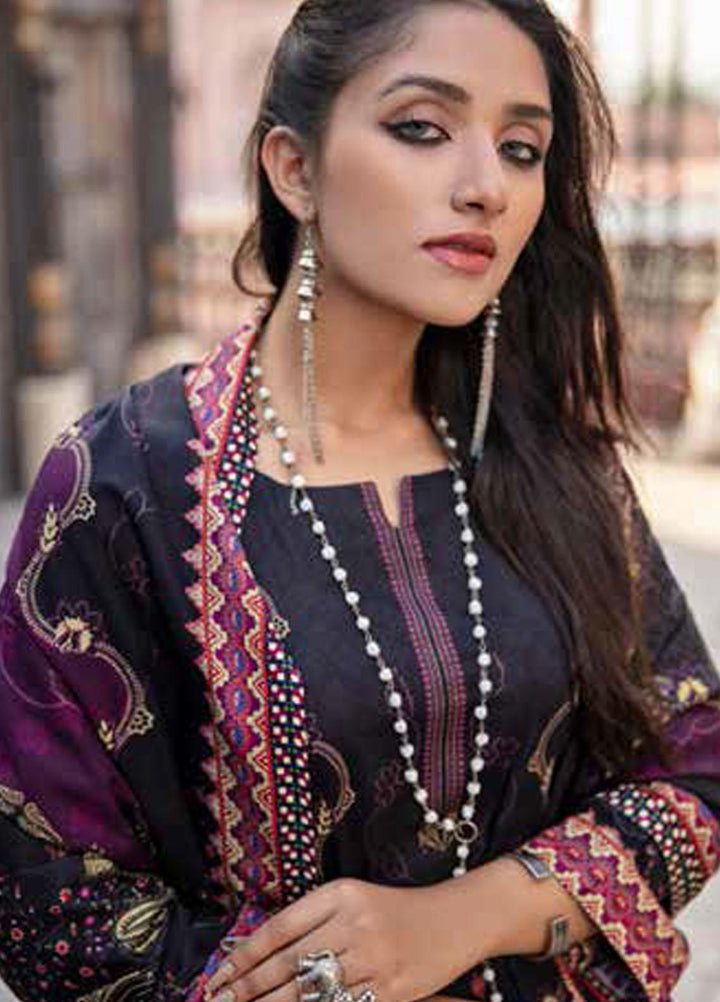 Banafsheh Digital Printed Khaddar Suits Unstitched 3 Piece BF21RK D-007 - Winter Collection