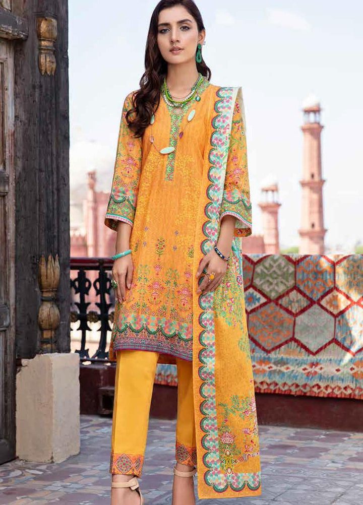 Banafsheh Digital Printed Khaddar Suits Unstitched 3 Piece BF21RK D-008 - Winter Collection