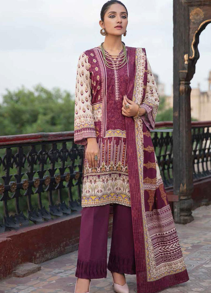 Banafsheh Digital Printed Khaddar Suits Unstitched 3 Piece BF21RK D-009 - Winter Collection