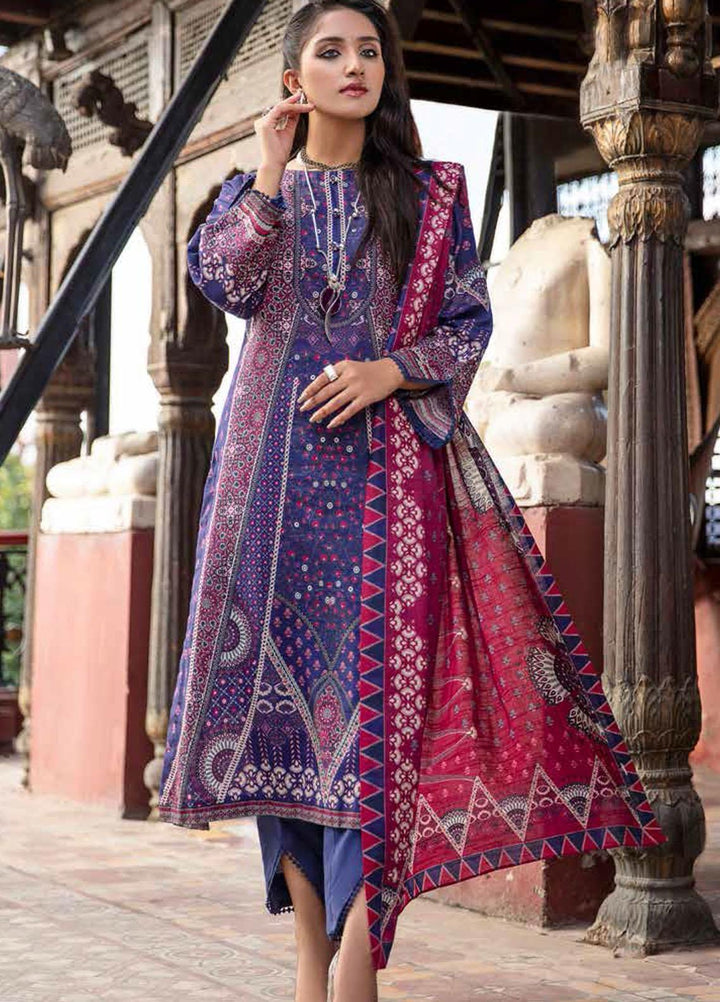 Banafsheh Digital Printed Khaddar Suits Unstitched 3 Piece BF21RK D-015 - Winter Collection