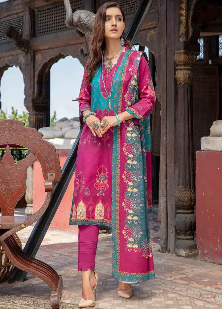 Banafsheh Digital Printed Khaddar Suits Unstitched 3 Piece BF21RK D-017 - Winter Collection