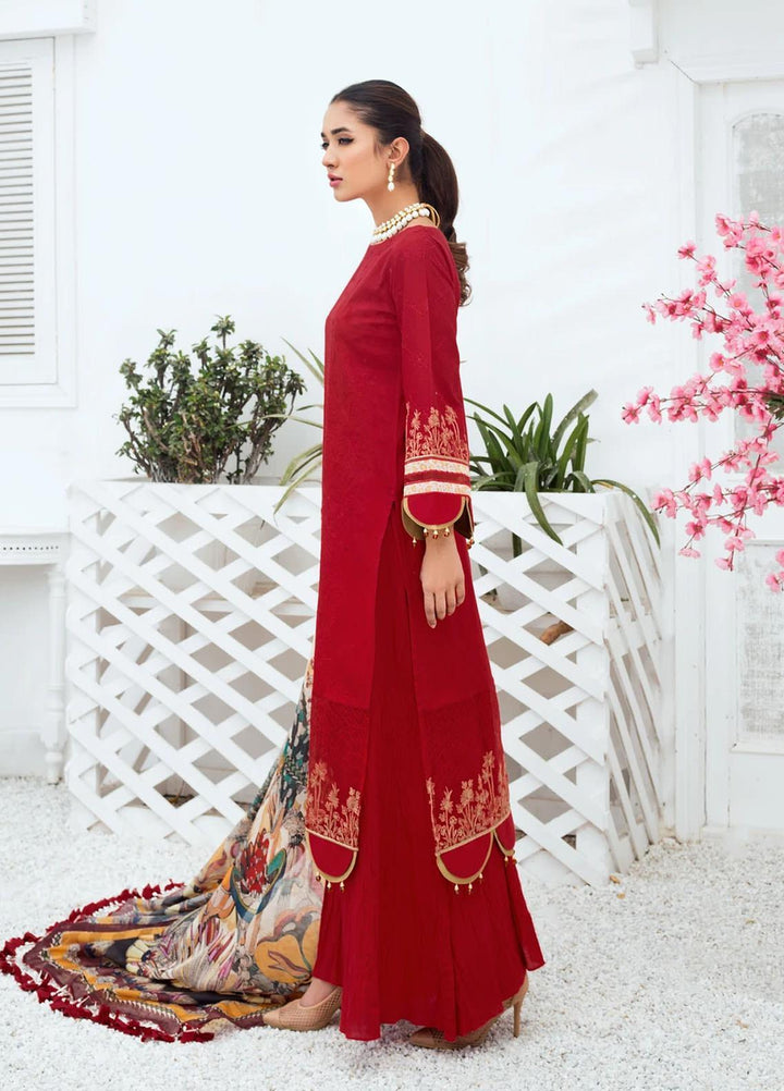 Bareen by Resham Ghar Embroidered Lawn Suits Unstitched 3 Piece BR21RG BR-05 - Spring/Summer Collection