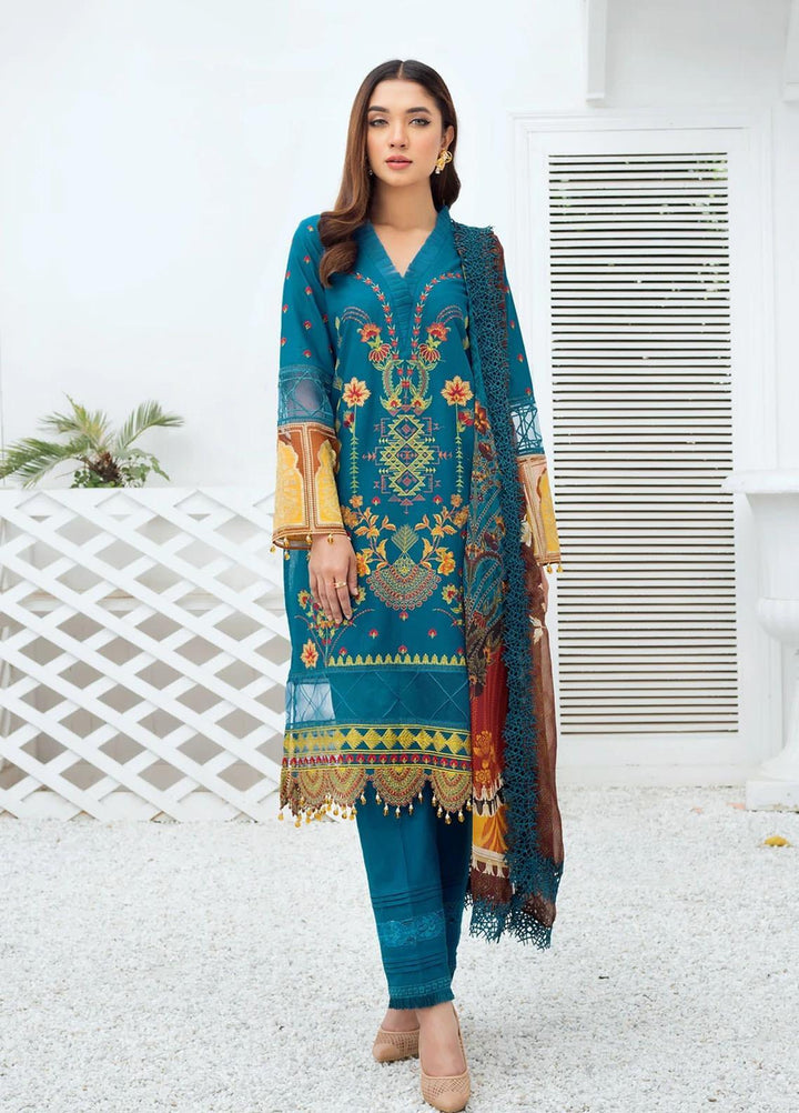Bareen by Resham Ghar Embroidered Lawn Suits Unstitched 3 Piece BR21RG BR-06 - Spring/Summer Collection