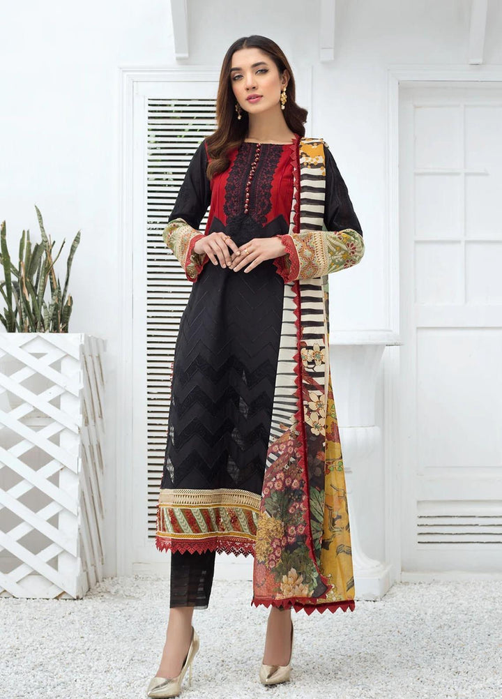 Bareen by Resham Ghar Embroidered Lawn Suits Unstitched 3 Piece BR21RG BR-07 - Spring/Summer Collection