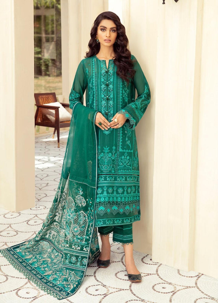 Sunheri Eid By Baroque Embroidered Lawn Suits Unstitched 3 Piece BQ21SE 08 Hanna - Summer Collection