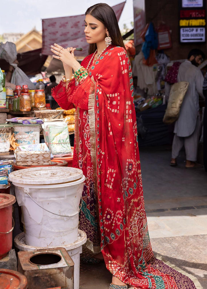 Bazaar By Nureh Embroidered Chikankari Lawn Suits Unstitched 3 Piece NU23CM NDS-86 - Festive Collection