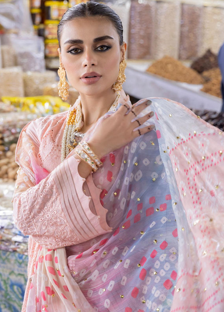 Bazaar By Nureh Embroidered Chikankari Lawn Suits Unstitched 3 Piece NU23CM NDS-88 - Festive Collection