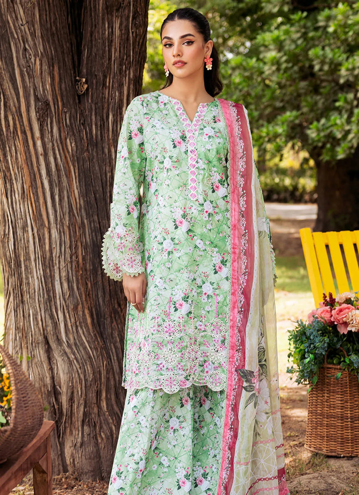 Bella By Fiona Embroidered Chikankari Suit Unstitched 3 Piece FO24B Giglio - Summer Collection