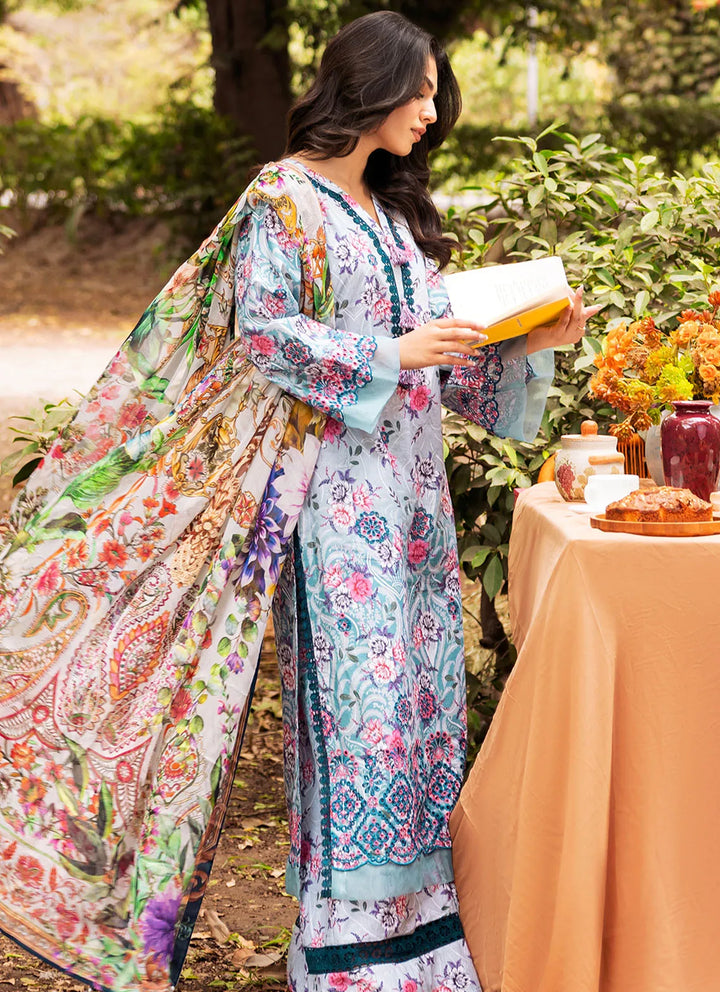 Bella By Fiona Embroidered Chikankari Suit Unstitched 3 Piece FO24B Narciso - Summer Collection