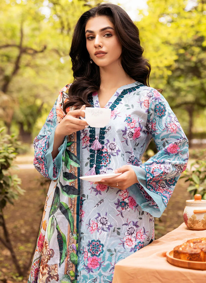 Bella By Fiona Embroidered Chikankari Suit Unstitched 3 Piece FO24B Narciso - Summer Collection