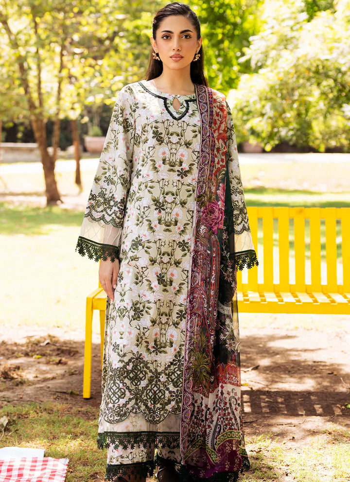 Bella By Fiona Embroidered Chikankari Suit Unstitched 3 Piece FO24B Tulipano - Summer Collection