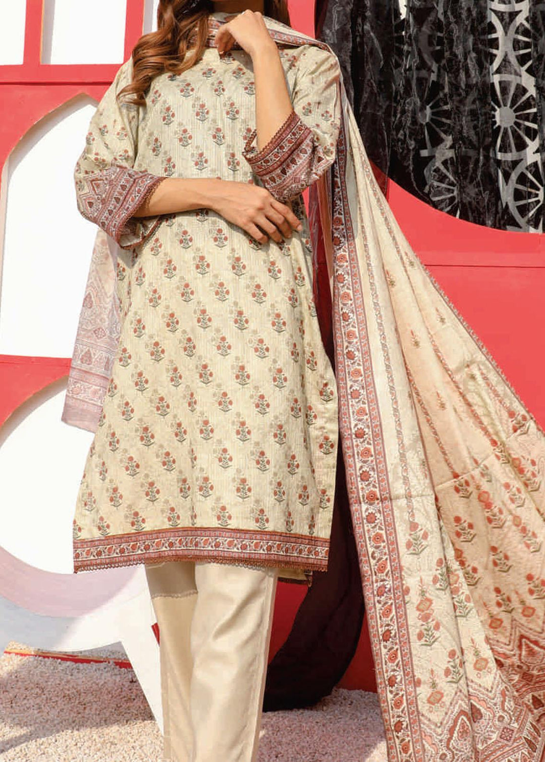 Bella By Rashid Textiles Printed Lawn Suits Unstitched 3 Piece RD22B D-6751 - Summer Collection