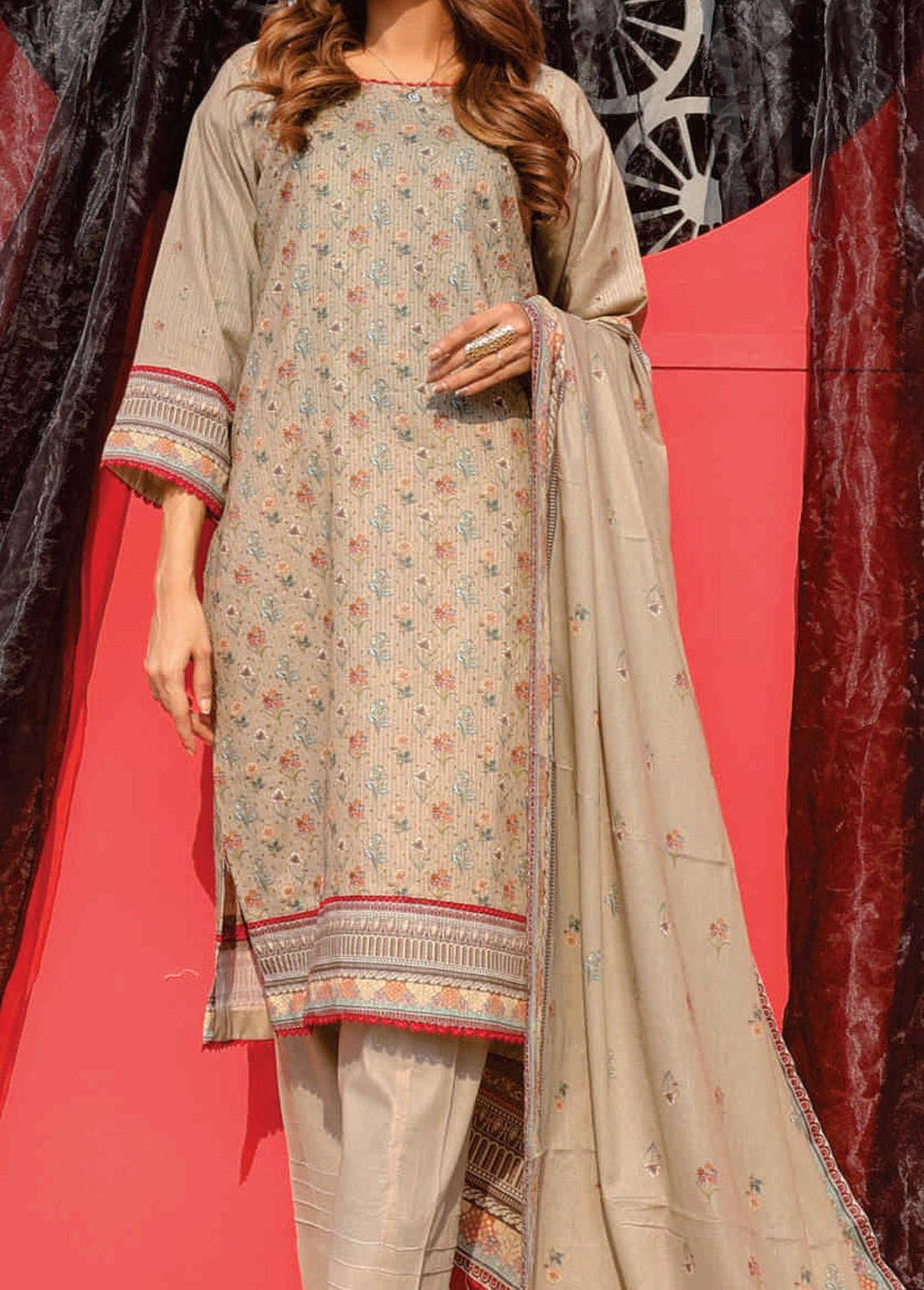 Bella By Rashid Textiles Printed Lawn Suits Unstitched 3 Piece RD22B D-6753 - Summer Collection