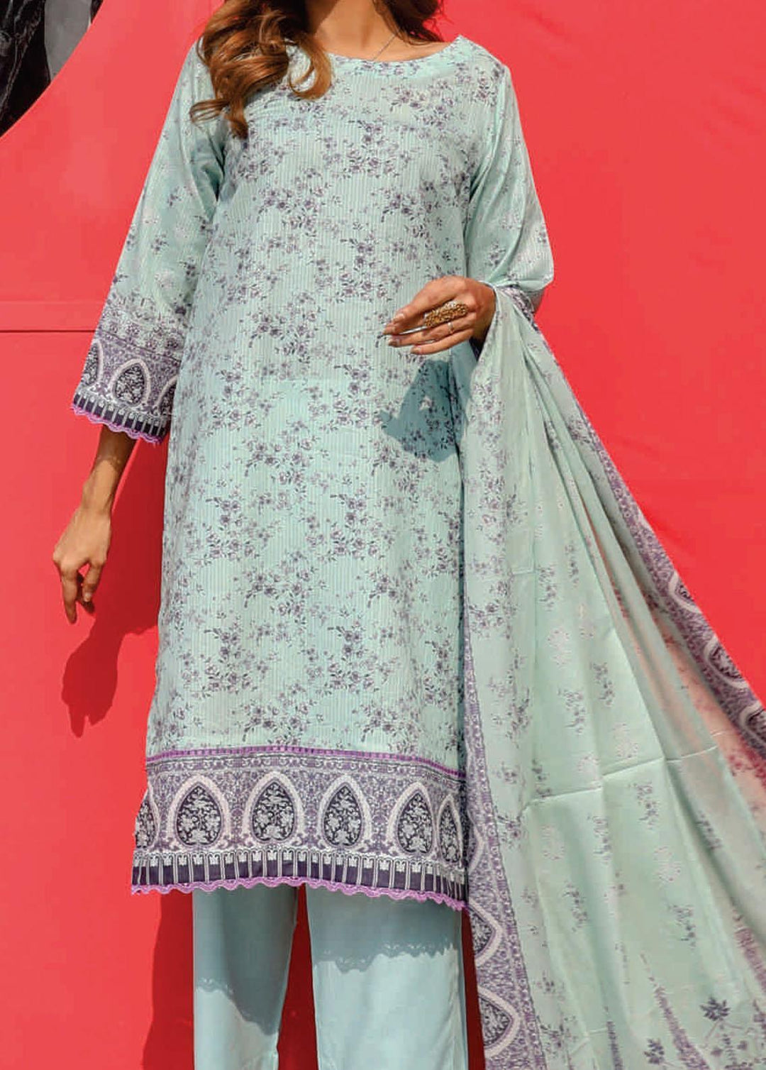 Bella By Rashid Textiles Printed Lawn Suits Unstitched 3 Piece RD22B D-6756 - Summer Collection