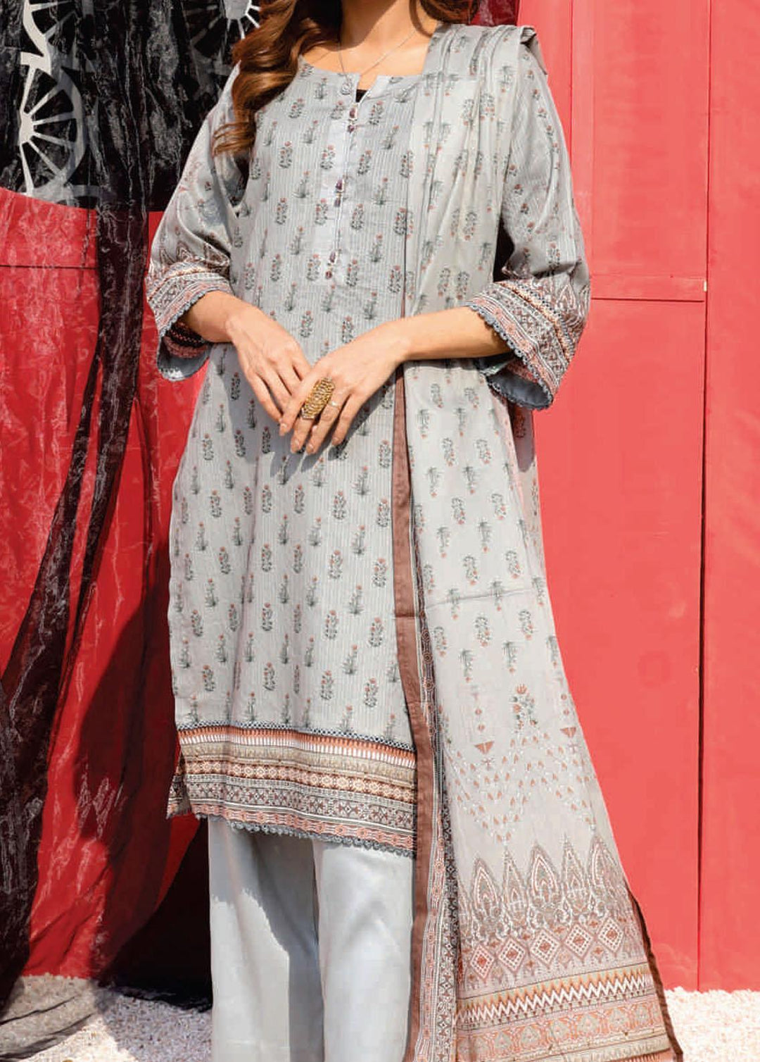 Bella By Rashid Textiles Printed Lawn Suits Unstitched 3 Piece RD22B D-6757 - Summer Collection