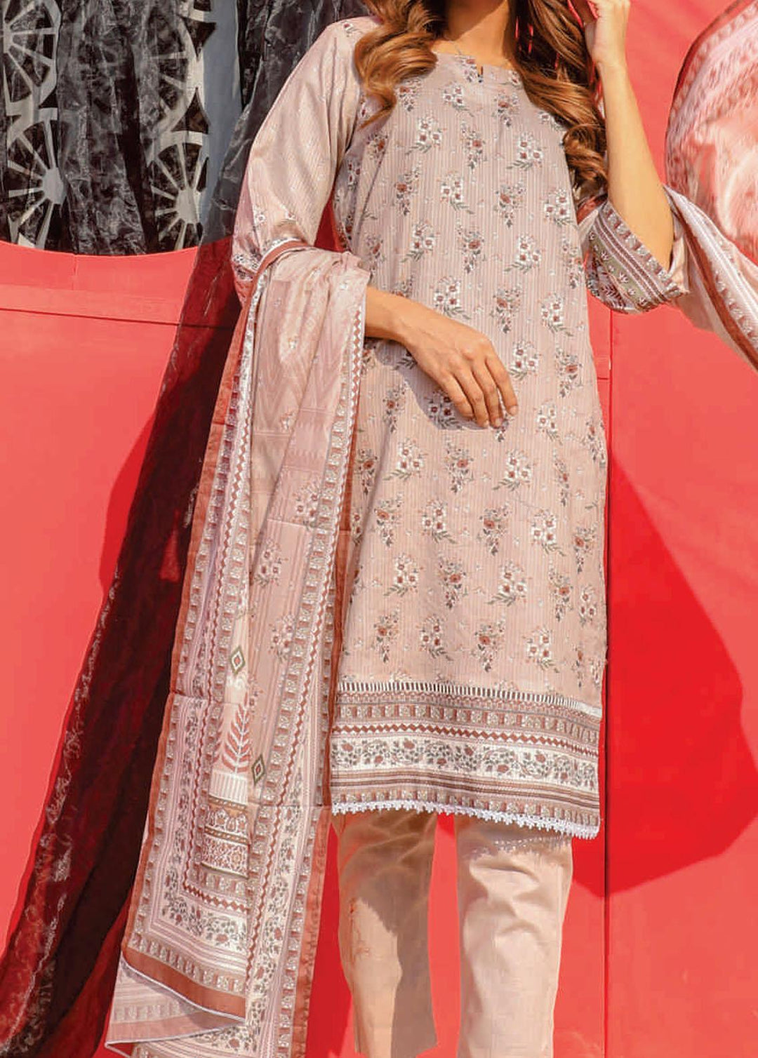 Bella By Rashid Textiles Printed Lawn Suits Unstitched 3 Piece RD22B D-6758 - Summer Collection