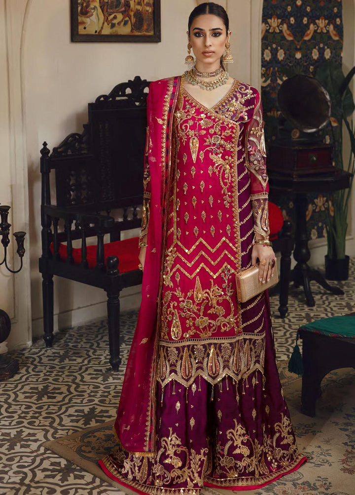 Belle Robe by Emaan Adeel Embroidered Chiffon Suits Unstitched 3 Piece EA21BR BL-05 - Luxury Collection