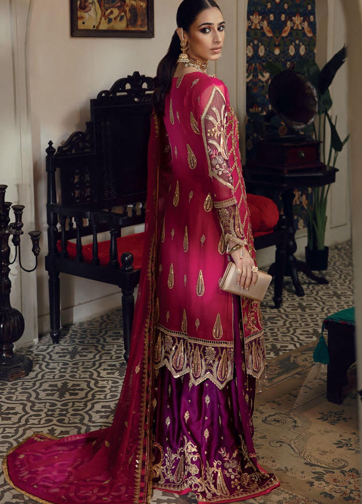 Belle Robe by Emaan Adeel Embroidered Chiffon Suits Unstitched 3 Piece EA21BR BL-05 - Luxury Collection