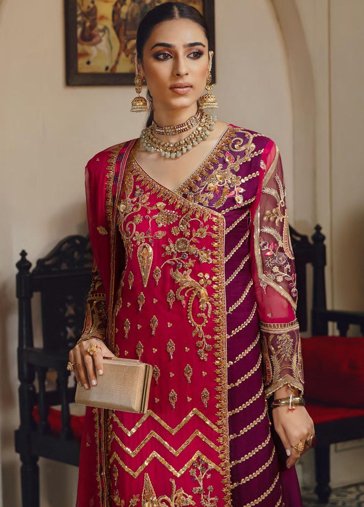 Belle Robe by Emaan Adeel Embroidered Chiffon Suits Unstitched 3 Piece EA21BR BL-05 - Luxury Collection