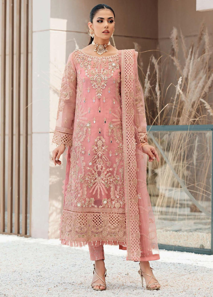 Belle Robe by Emaan Adeel Embroidered Organza Suits Unstitched 3 Piece EA22BR-5 BL-503 - Luxury Collection
