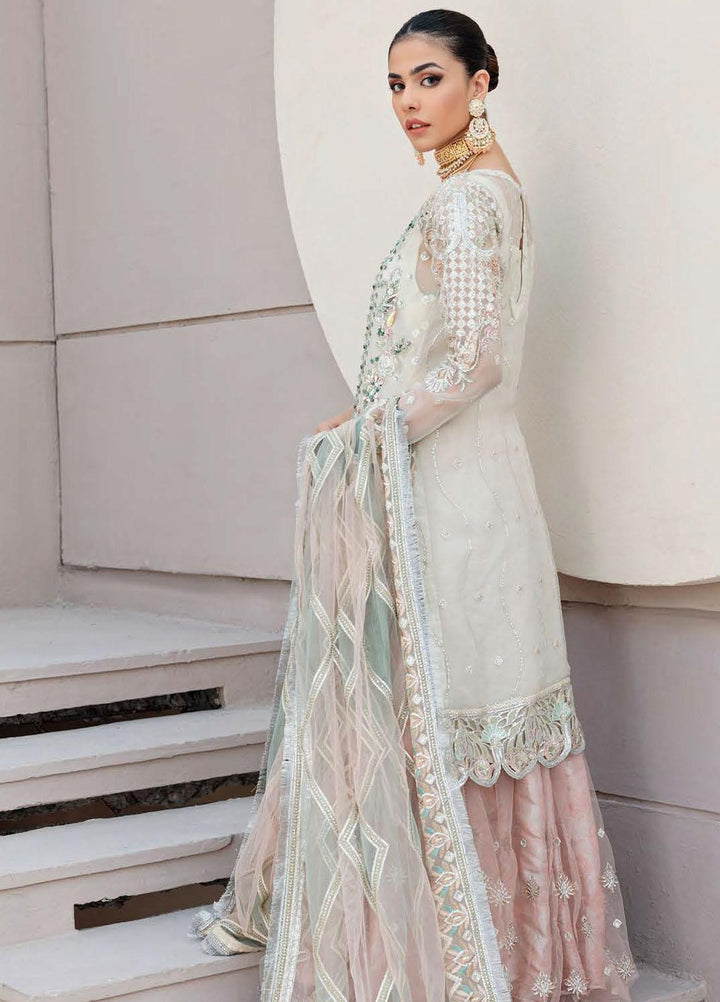 Belle Robe by Emaan Adeel Embroidered Organza Suits Unstitched 3 Piece EA22BR-5 BL-508 - Luxury Collection