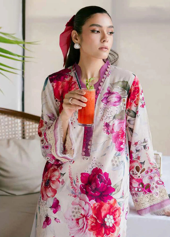 Bellerina by Nureh Chikankari Lawn Suits Unstitched 2 Piece NU25BE NU2-153 - Summer Collection