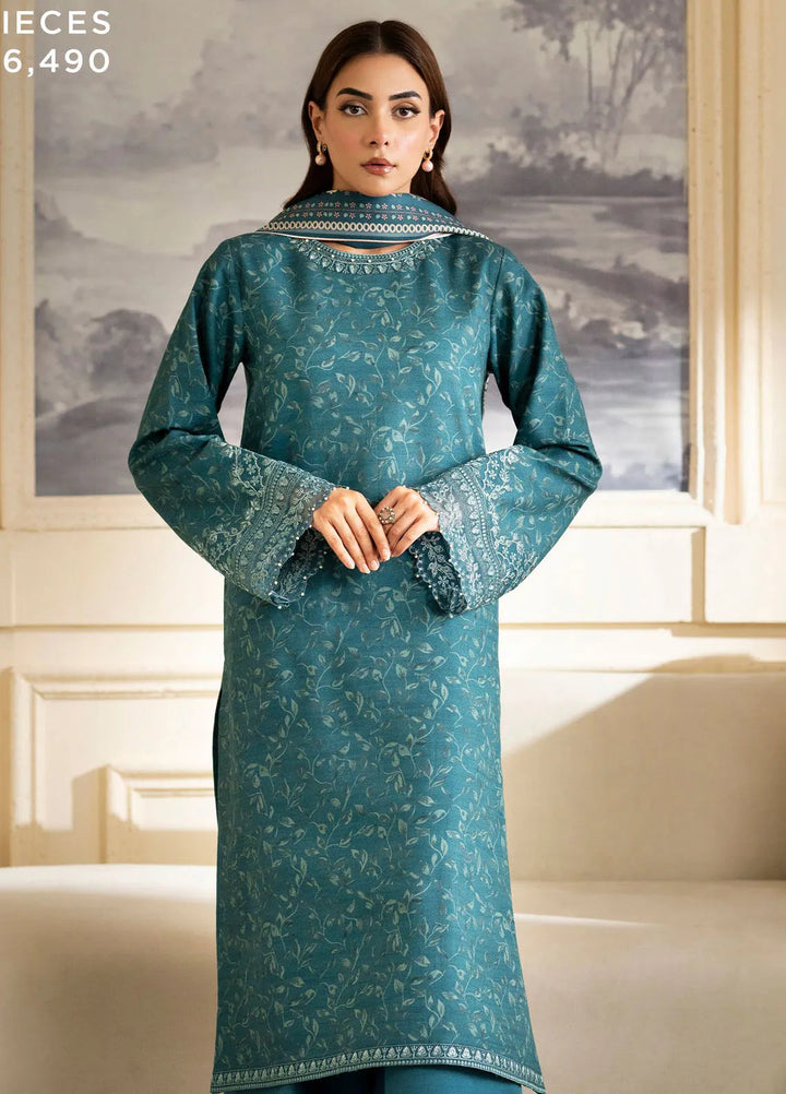 Bellini By Seran Embroidered Khaddar Suit Unstitched 3 Piece SRN24BW D-03 Leona - Winter Collection