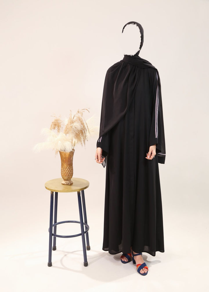 Bibayas Pret Embroidered Georgette 2 Piece Signature Abaya