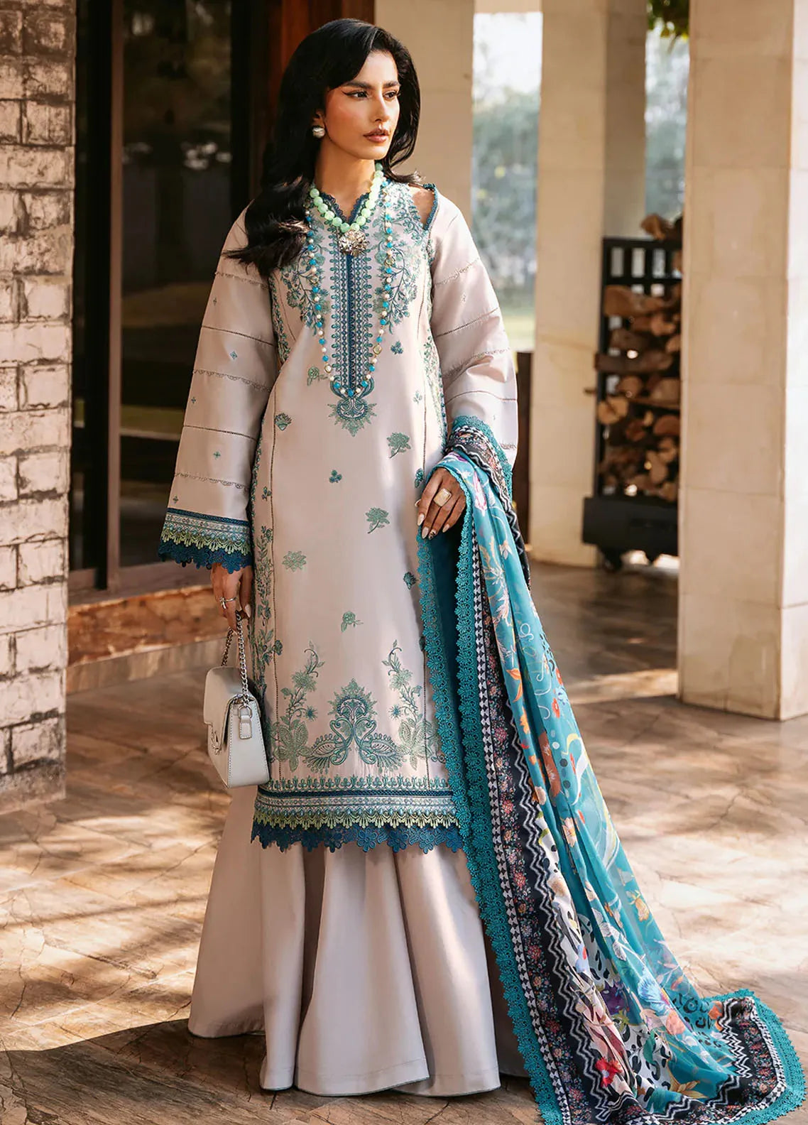 Dilbaro By Bin Ilyas Embroidered Lawn Suits Unstitched 3 Piece BI24D 404B - Festive Collection
