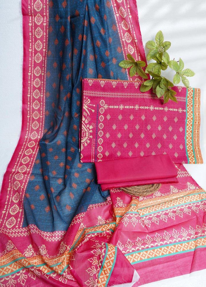 Bin Saeed Printed Lawn Suits Unstitched 3 Piece BS22L D-187 - Summer Collection