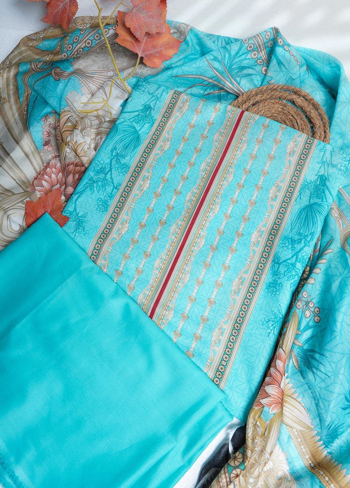 Bin Saeed Printed Lawn Suits Unstitched 3 Piece BS22L D-193 - Summer Collection