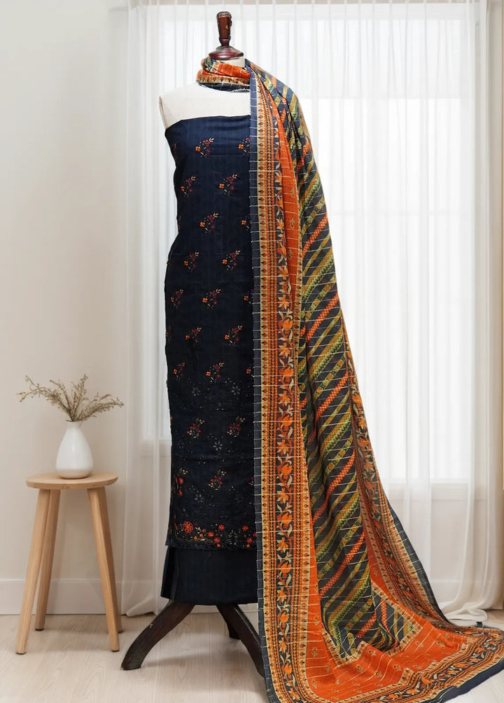 Bin Saeed Embroidered Lawn Suit Unstitched 3 Piece Suit BS24E D-80 - Summer Collection