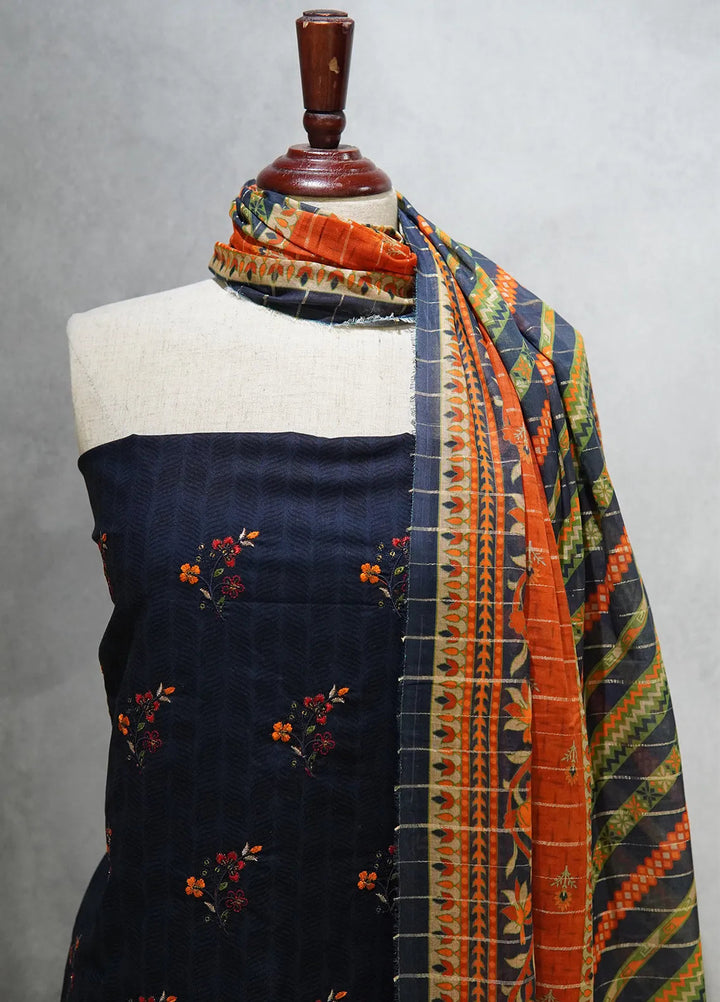 Bin Saeed Embroidered Lawn Suit Unstitched 3 Piece Suit BS24E D-80 - Summer Collection