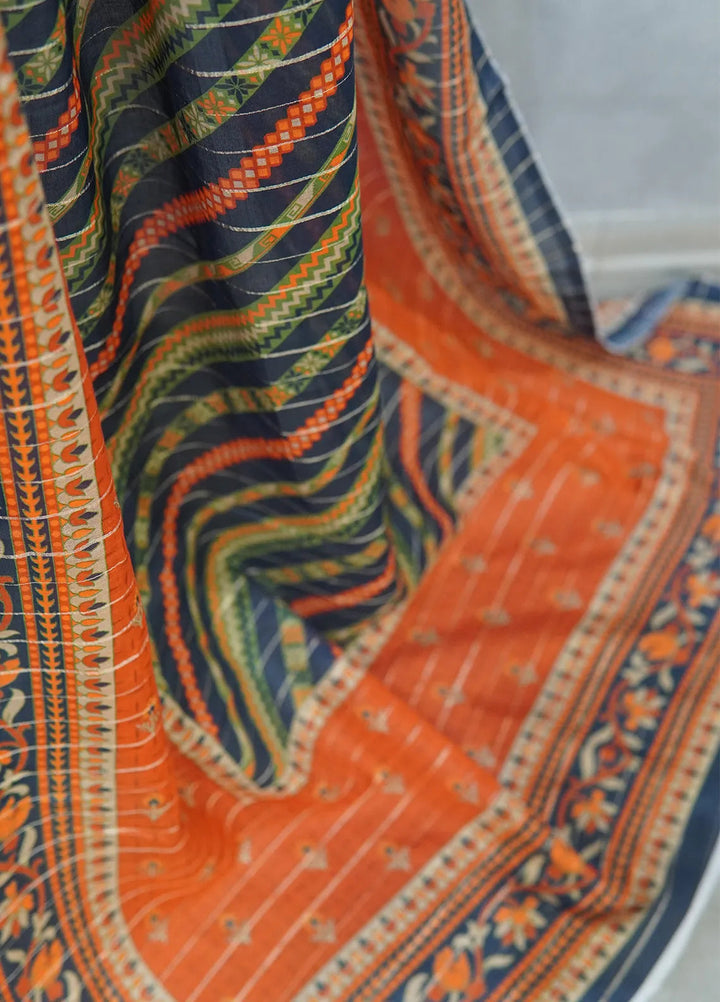 Bin Saeed Embroidered Lawn Suit Unstitched 3 Piece Suit BS24E D-80 - Summer Collection