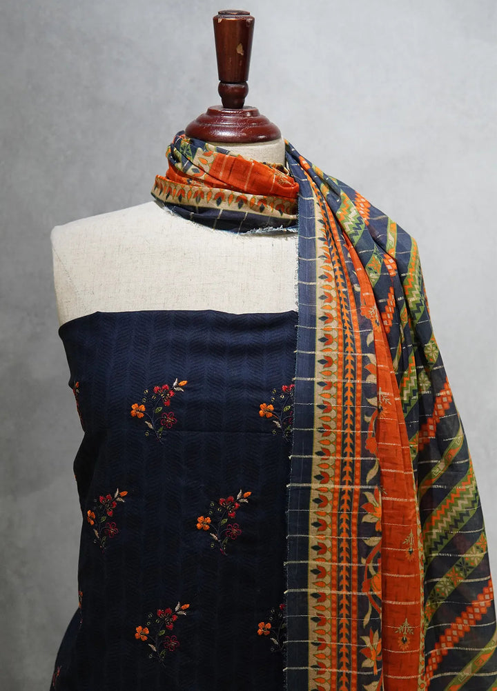 Bin Saeed Embroidered Lawn Suit Unstitched 3 Piece Suit BS24E D-80 - Summer Collection