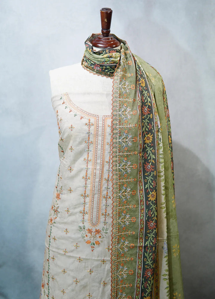 Bin Saeed Embroidered Suit Unstitched 3 Piece D-05 - Fall Collection