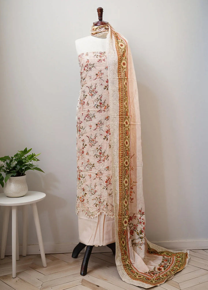 Bin Saeed Embroidered Suit Unstitched 3 Piece D-26 - Fall Collection