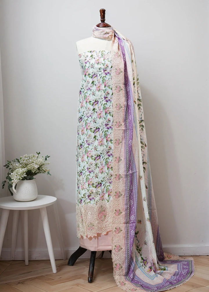 Bin Saeed Embroidered Suit Unstitched 3 Piece D-32 - Fall Collection