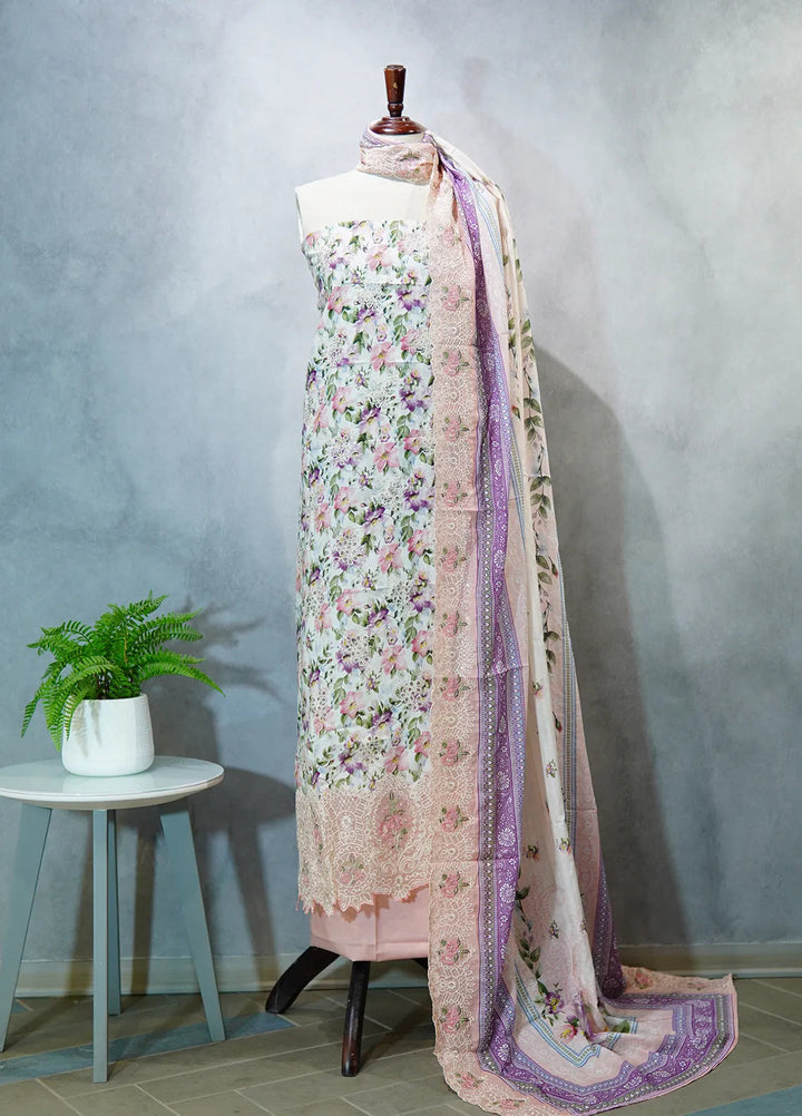 Bin Saeed Embroidered Suit Unstitched 3 Piece D-32 - Fall Collection