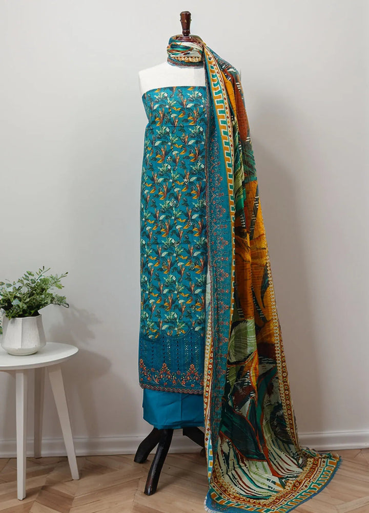 Bin Saeed Embroidered Suit Unstitched 3 Piece D-36 - Fall Collection
