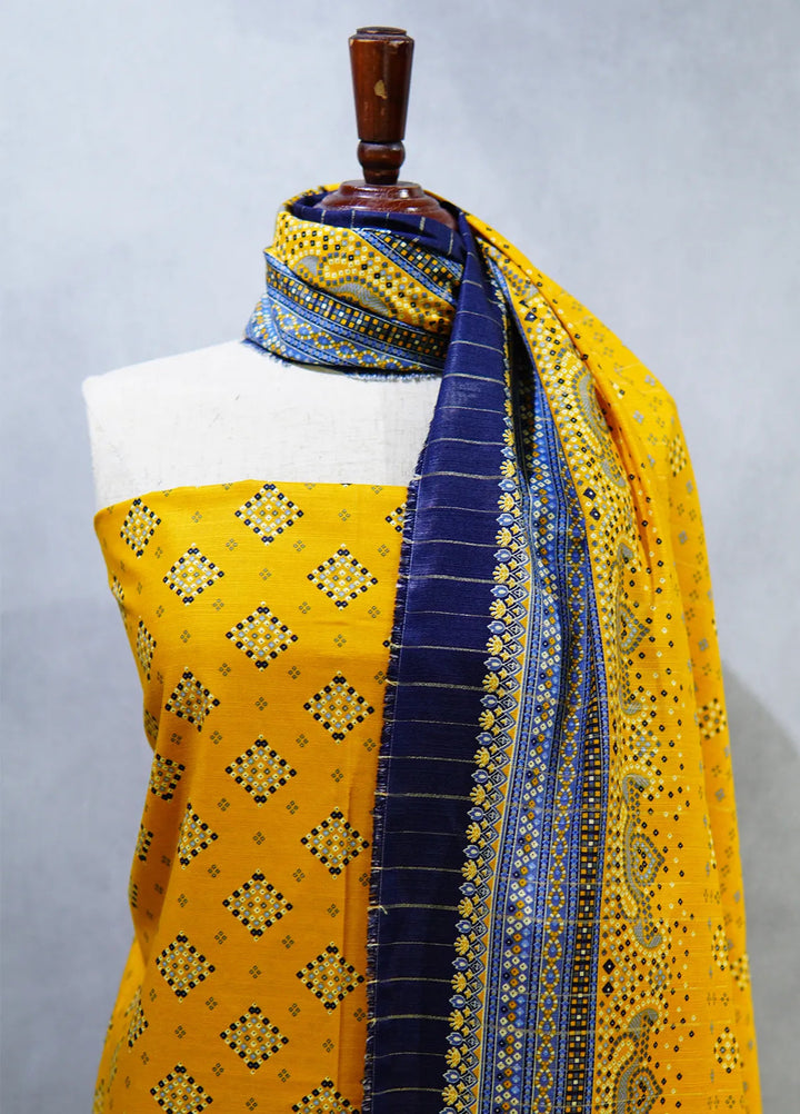 Bin Saeed Khaddar Suits Unstitched 3 Piece BN24UK D-7 - Fall Collection