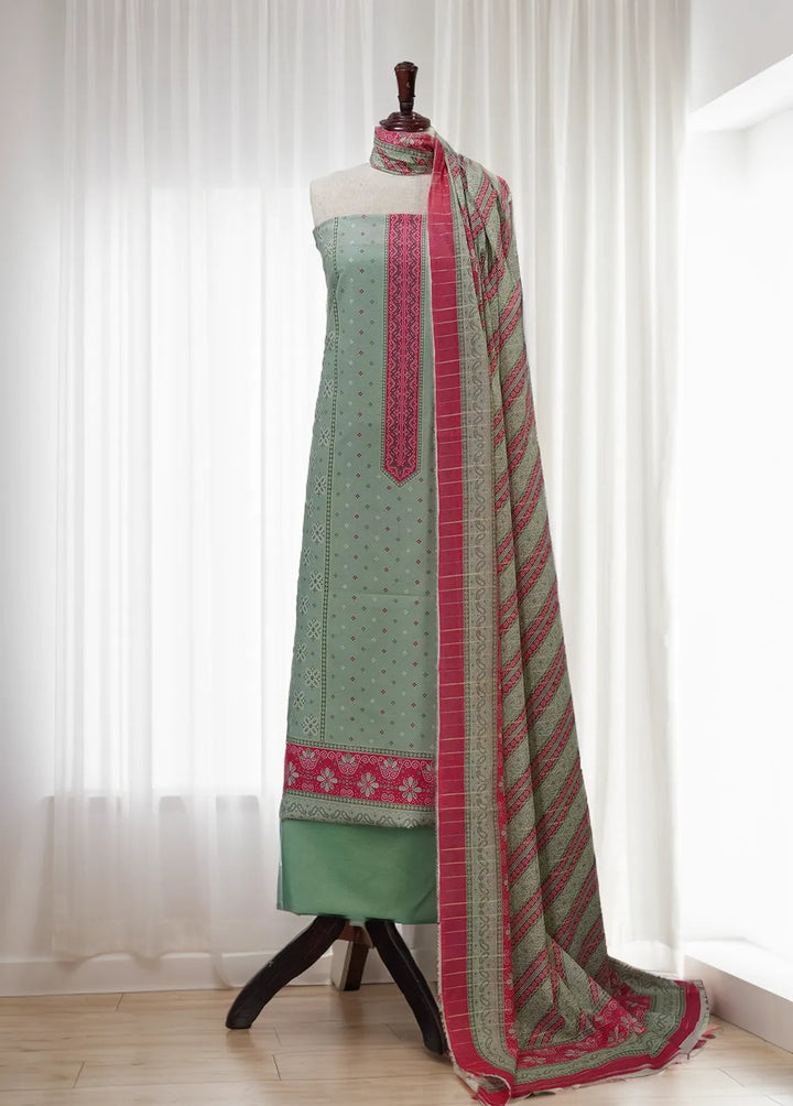 Bin Saeed Printed Cotton Suit Unstitched 3 Piece BN24F D-044 - Summer Collection