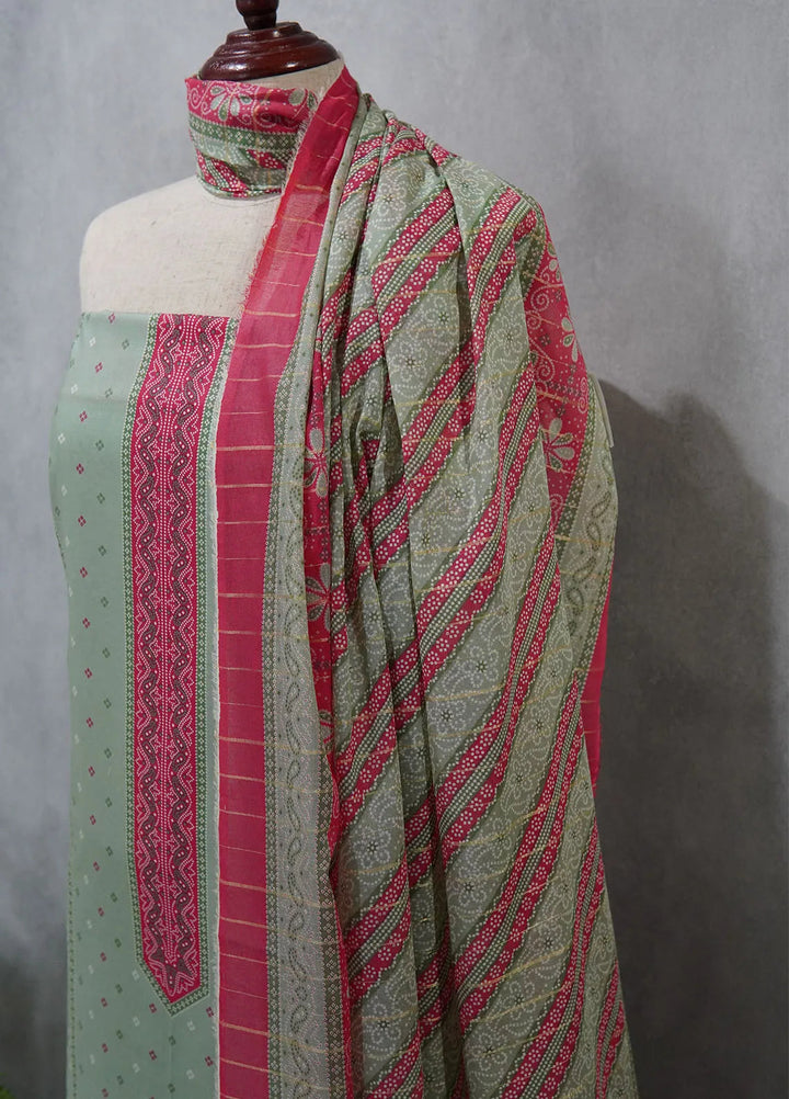 Bin Saeed Printed Cotton Suit Unstitched 3 Piece BN24F D-044 - Summer Collection