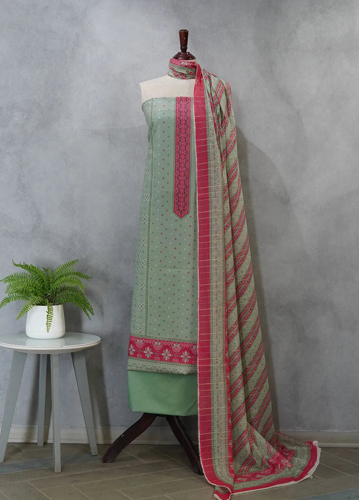 Bin Saeed Printed Cotton Suit Unstitched 3 Piece BN24F D-044 - Summer Collection