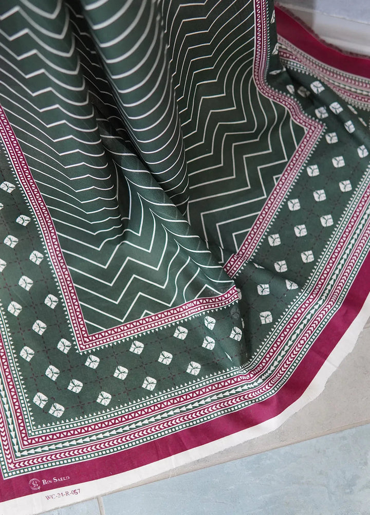 Bin Saeed Printed Cotton Suit Unstitched 3 Piece BN24F D-057 - Summer Collection