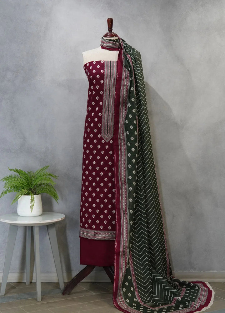 Bin Saeed Printed Cotton Suit Unstitched 3 Piece BN24F D-057 - Summer Collection