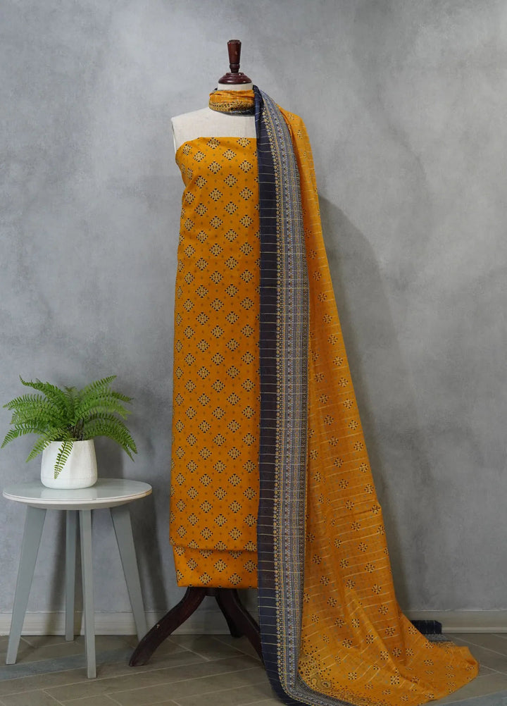 Bin Saeed Printed Cotton Suit Unstitched 3 Piece BN24F D-67 - Summer Collection