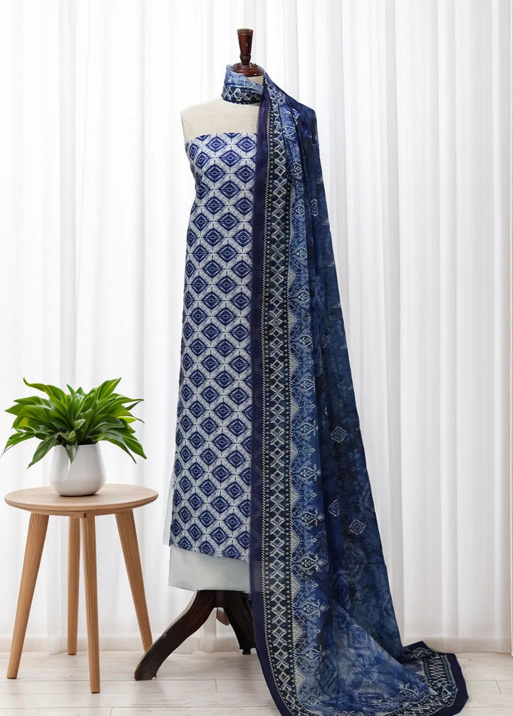 Bin Saeed Printed Suit Unstitched 3 Piece BN24F D-520 - Summer Collection