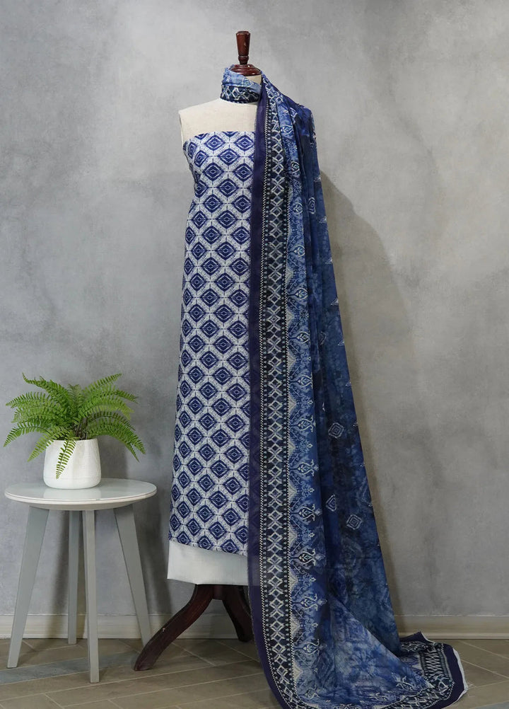 Bin Saeed Printed Suit Unstitched 3 Piece BN24F D-520 - Summer Collection