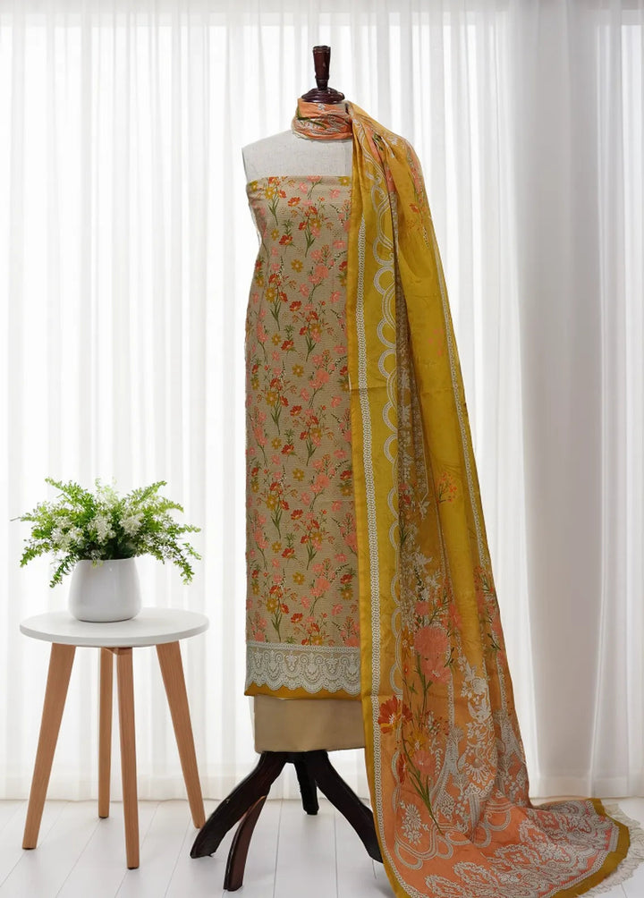 Bin Saeed Printed Suit Unstitched 3 Piece BN24F D-557 - Summer Collection